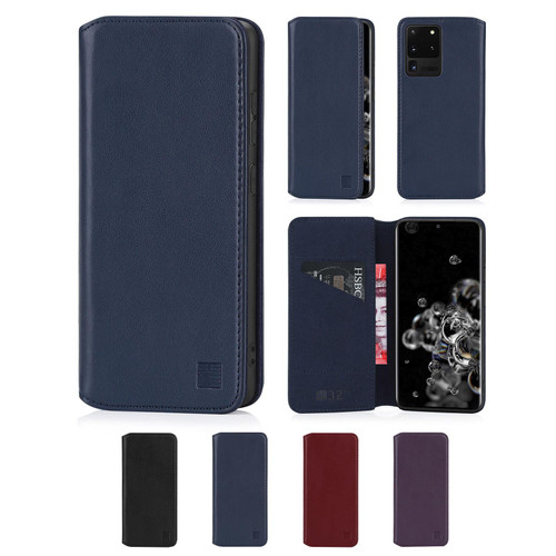 Samsung Galaxy S20 Ultra 'Classic Series 2.0' Real Leather Book Wallet Case