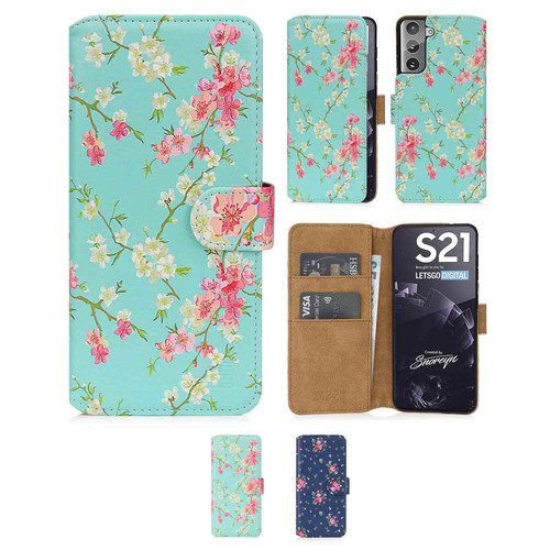 Samsung Galaxy S21 'Floral Series 2.0' PU Leather Design Book Wallet Case