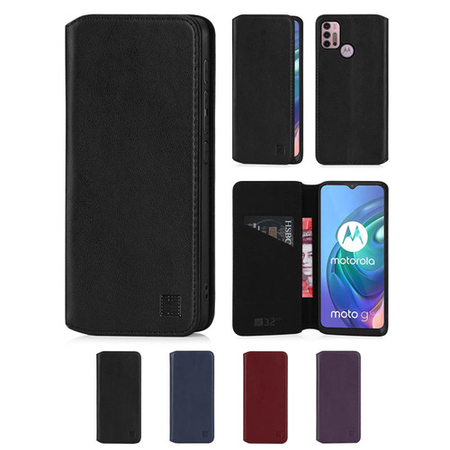 Motorola Moto G10, Moto G20 & Moto G30 'Classic Series 2.0' Real Leather Book Wallet Case