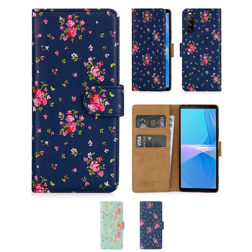 Sony Xperia 10 III (2021) 'Floral Series 2.0' PU Leather Design Book Wallet Case