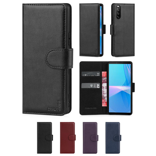 Chalk & Hide Real Leather Book Wallet Case for Sony Xperia 10 III (2021)