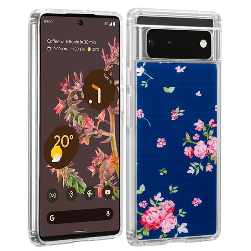 Google Pixel 6 'Floral Gel Series' TPU Case Cover - Clear