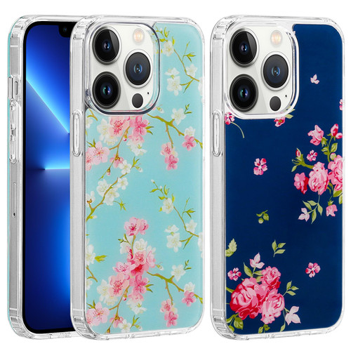 Apple iPhone 13 Pro (6.1") 'Floral Gel Series' TPU Case Cover - Clear