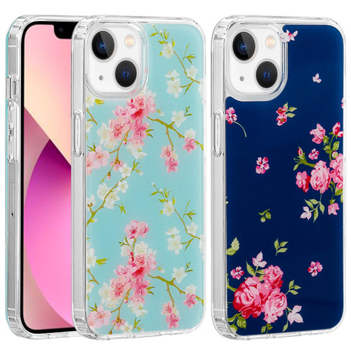 Apple iPhone 13 Mini (5.4") 'Floral Gel Series' TPU Case Cover - Clear