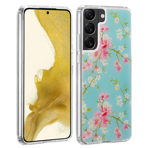 Samsung Galaxy S22 'Floral Gel Series' TPU Case Cover - Clear