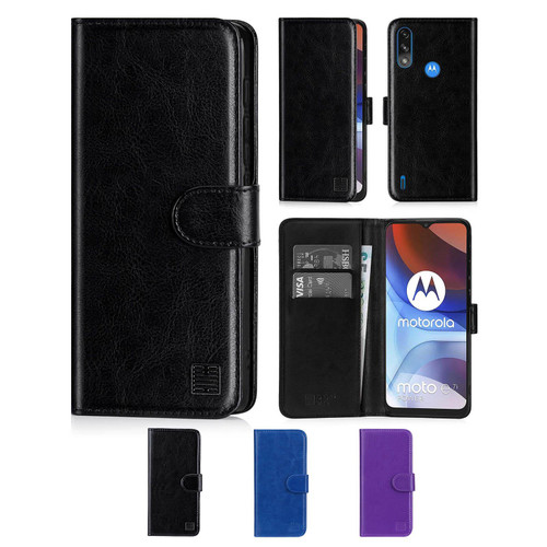 Motorola Moto E7i Power 'Book Series' PU Leather Wallet Case Cover