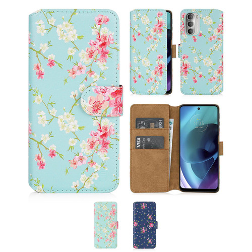 Motorola Moto G51 5G 'Floral Series 2.0' PU Leather Design Book Wallet Case