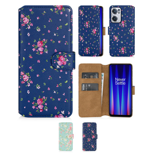 OnePlus Nord CE 2 'Floral Series 2.0' PU Leather Design Book Wallet Case