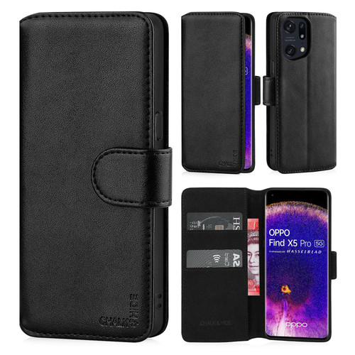 Chalk & Hide Real Leather Book Wallet Case for Oppo Find X5 Pro
