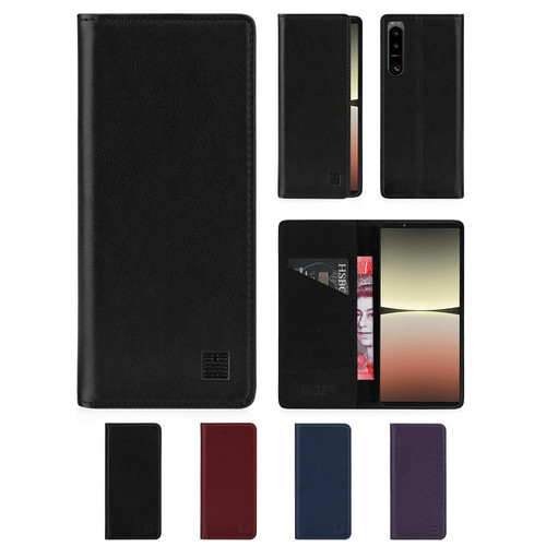 Sony Xperia 5 IV (2022) 'Classic Series 2.0' Real Leather Book Wallet Case