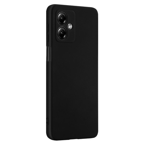 Cover Per Motorola Moto G14 – Custodia Antiurto In Silicone Morbido Con Fibra – Design Elegante Nero