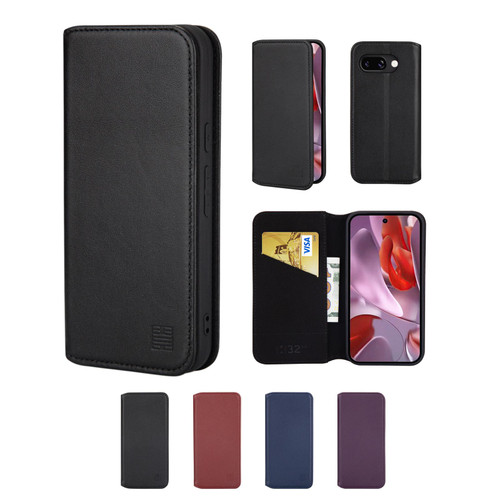 Google Pixel 9a 'Classic Series 2.0' Real Leather Book Wallet Case