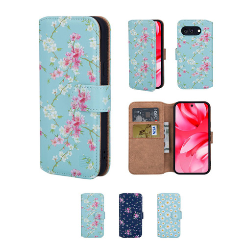 Google Pixel 9a 'Floral Series 3.0' PU Leather Design Book Wallet Case