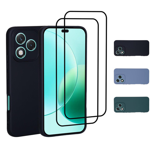 Honor 400 Lite Silicone Slim Case Cover with 2 X Screen Protectors