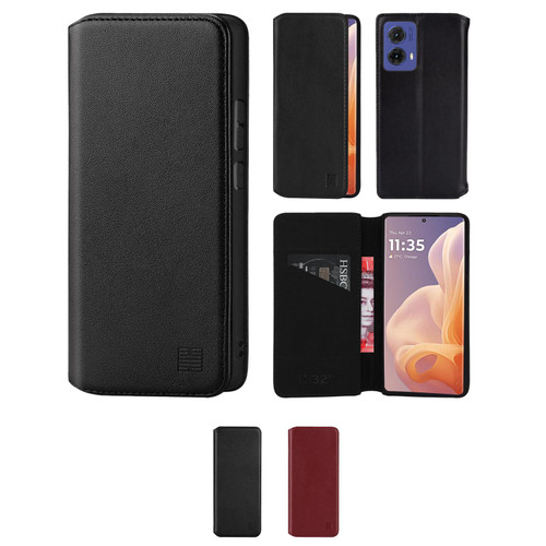 Motorola Moto G86 'Classic Series 2.0' Real Leather Book Wallet Case