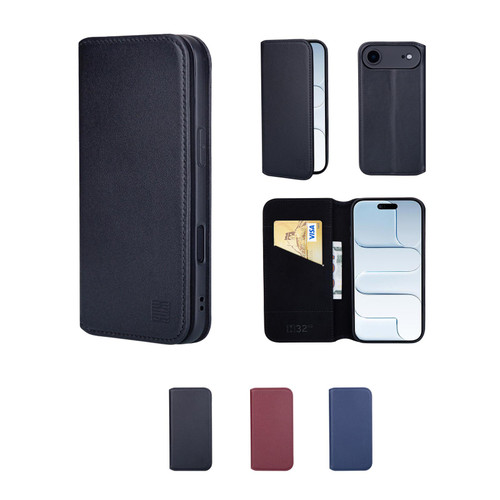 iPhone Air (6.5") 2025 'Classic Series 2.0' Real Leather Book Wallet Case