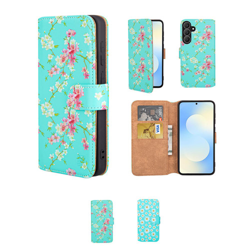 Samsung Galaxy S25 FE  'Floral Series 3.0' PU Leather Design Book Wallet Case