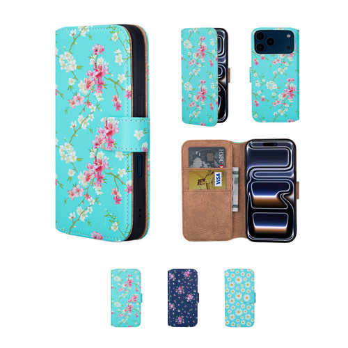 iPhone 18 Pro / iPhone 17 Pro (6.3") 'Floral Series 3.0' PU Leather Design Book Wallet Case