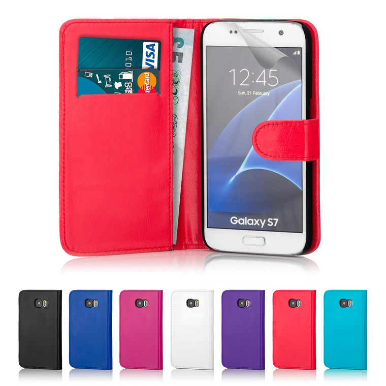 32nd Shop pu leather wallet style Samsung Galaxy S7 Case comes in 7 fantastic colours to suit your personality and includes screen protector and stylus.