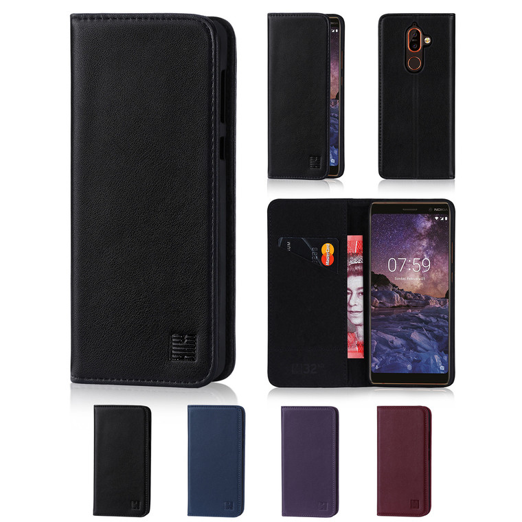 32nd real leather classic wallet Nokia 7 Plus (2018) Case in a range of fantastic colours.