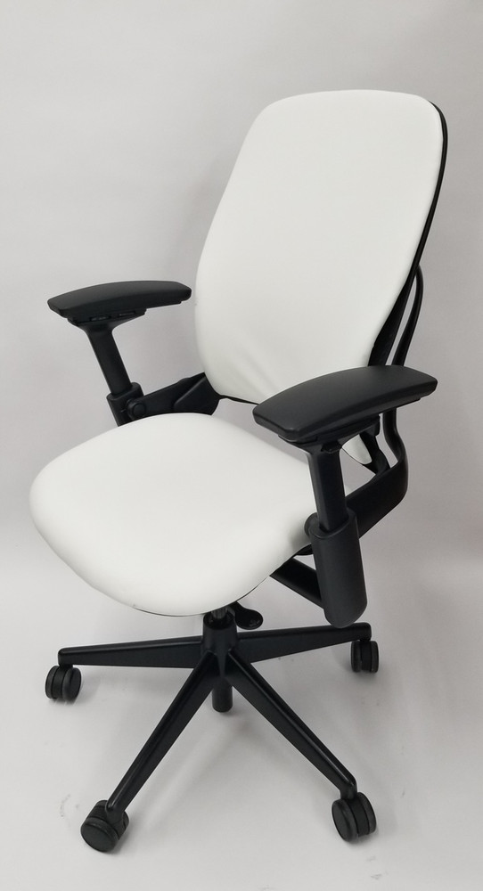 Steelcase Leap Chair V2 In White Leather