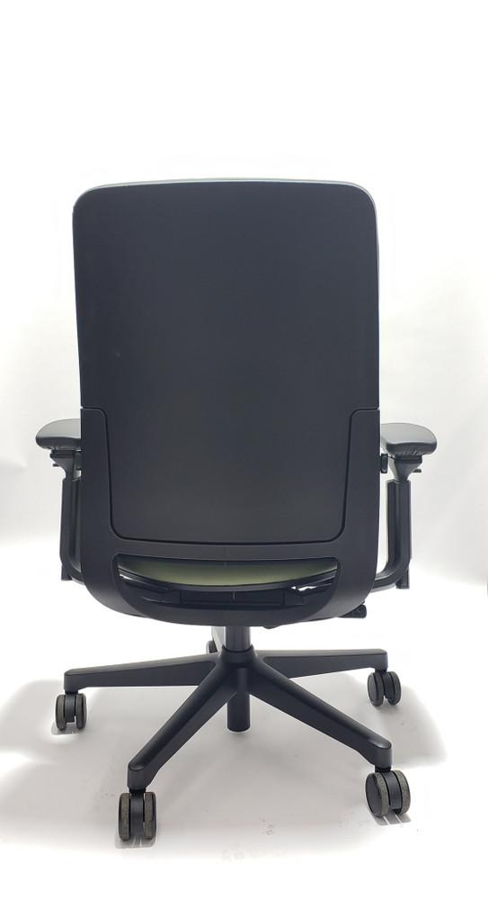 Steelcase Amia Chair Black Frame Mint/Green Leather