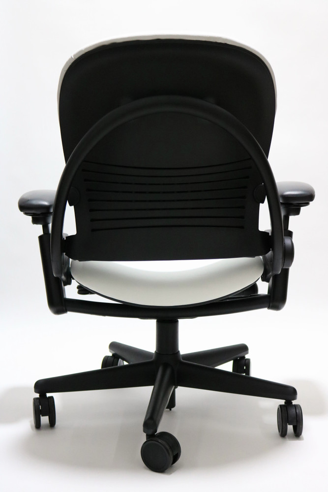 Steelcase Leap Chair In White Leather
