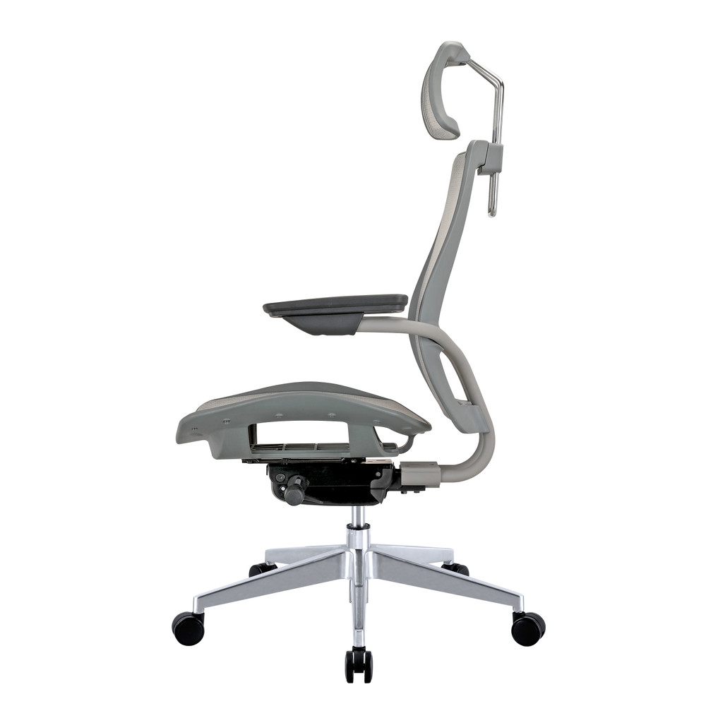Humanspine Office Chair by Seating Mind in Nickel Gray Mesh Seat and Back Brand NEW