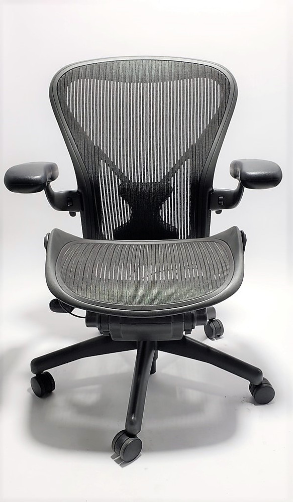 Herman Miller Aeron Chair Fully Featured with Posturefit Size B Gray