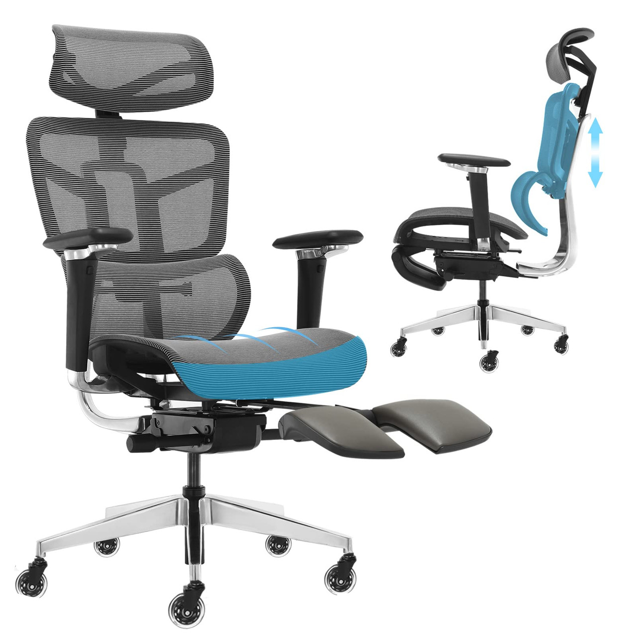  SAMOFU Ergonomic Office Chair, Backrest Height