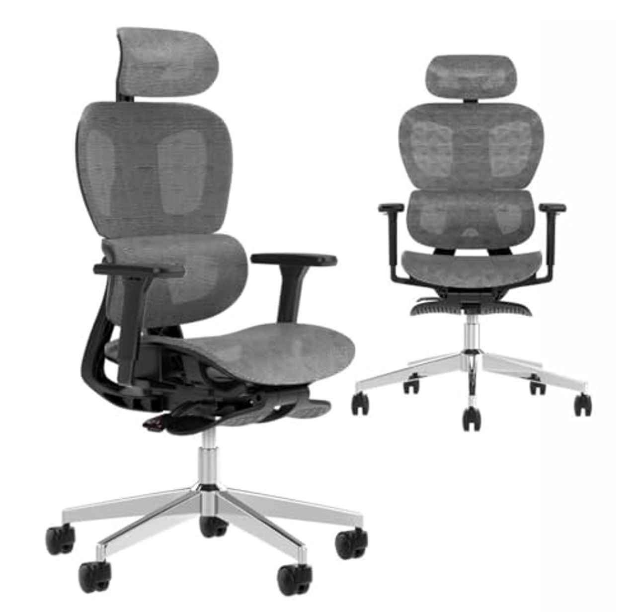 ModSavy Ergonomic Office Chair with Foot Rest, High Back Desk Chair with 3D  Adjustable Backrest, Mesh Computer Chair with 5D Armrest and Breathable