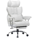 Humanspine 400lb Big and Tall Office Chair PU Leather Computer Executive Chair with Leg Rest and Lumbar Support
