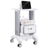 Medical Trolley Storage Cart with Removable Drawer, Rolling Lab Tray Cart with Wheels for Ultrasound, Dental Clinic, Lab, Beauty Salon, Office