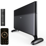 Convection Panel Heater,1500W Space Heater for Large Room Indoor use with Programmable Thermostat,WiFi App Control,Smart Quiet,Works with Alexa,Black