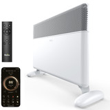 Convection Panel Space Heater for Large Room,1500W Electric Heater with Programmable Thermostat,WiFi App Control,Standing or Wall Mount,Smart Quiet Heater for Indoor Use,Works with Alexa,White