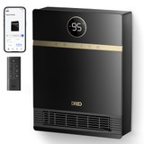 Smart Wall Heater, IP24 Electric PTC Space Heater for Indoor Use, 30° Oscillation, Adjustable Thermostat, Remote Control, Works with Alexa, 24H Timer, Easy-mounted for Bedroom, Office