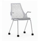 Qty Set of 14 Herman Miller Sayl Side Chairs In Mineral 