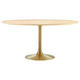 Dining Table, 60", Gold Natural