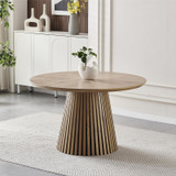 47.2 Inch Round Tulip Dining Table, Circle Kitchen Table for 2-4 People for Kitchen Dining Room