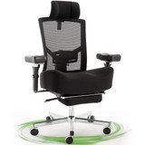 Big and Tall Office Chair 700lbs with Ergonomic W Wide Thick Seat Cushion, Oversized Mesh Desk Chair with Adjustable Lumbar for Heavy People, Computer Chair with 4D Armrest Headrest Footrest