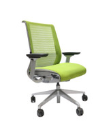 Steelcase Think Chair Lime Green Color Fabric Seat and Mesh Mineral frame