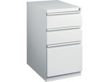 3-Drawer Vertical File Cabinet, Letter/Legal, Locking, Gray