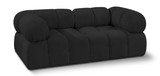 Modular Sofa with Rich Black Boucle Fabric, Modular to Create Infinite Configurations, 68" W x 34" D x 28" H, Black