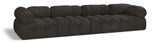 Modular Sofa with Rich Brown Boucle Fabric, Modular to Create Infinite Configurations, 136" W x 34" D x 28" H, Brown