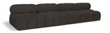 Modular Sofa with Rich Brown Boucle Fabric, Modular to Create Infinite Configurations, 136" W x 34" D x 28" H, Brown