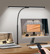 Led Desk Lamp for Home Office, Eye-Care Desk Light Clamp, Black