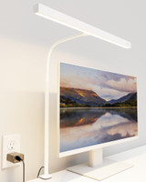 LED Desk Lamp for Office Home, 12W Eye-Caring Light with Clamp