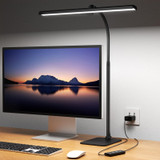 LED Desk Lamp, Flexible Gooseneck Task Light with Base and Timer
