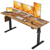 60*24 Inch Height Adjustable Electric Standing Desk, Rustic Brown