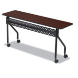 Office Works Mobile Training Table, 6 ft, Mahogany